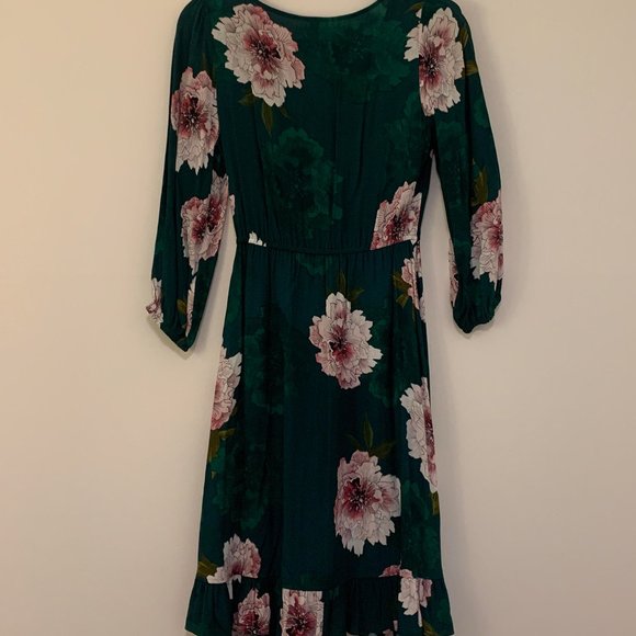 Anthropologie Green Floral Dress - Picture 6 of 6